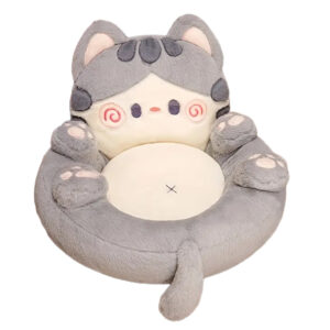 Coussin de chaise en forme de chat, léger, mignon et doux, coussin de siège, coussin de chaise pour la maison, le bureau, la cuisine, le bureau et la salle à manger.
